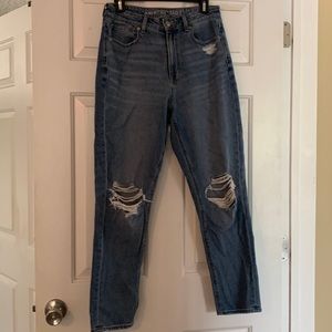 High-mid waist American eagle straight leg ankle jeans